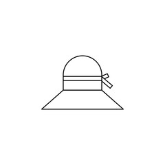 Poster - Hat color icon. Simple thin line, outline vector of boho icons for ui and ux, website or mobile application