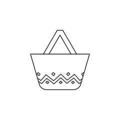 Poster - Handbag color icon. Simple thin line, outline vector of boho icons for ui and ux, website or mobile application