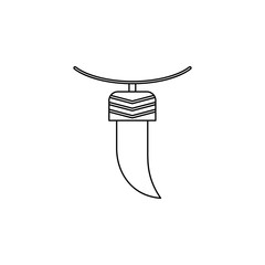 Poster - Tooth, necklace color icon. Simple thin line, outline vector of boho icons for ui and ux, website or mobile application