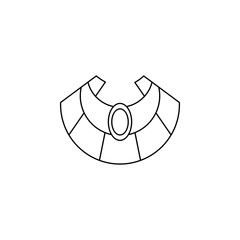 Poster - Necklace color icon. Simple thin line, outline vector of boho icons for ui and ux, website or mobile application