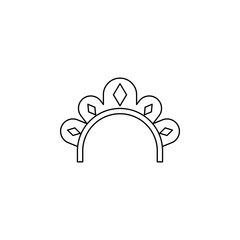 Poster - Crown color icon. Simple thin line, outline vector of boho icons for ui and ux, website or mobile application