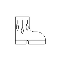 Poster - Boots color icon. Simple thin line, outline vector of boho icons for ui and ux, website or mobile application