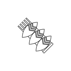 Poster - Headdress color icon. Simple thin line, outline vector of boho icons for ui and ux, website or mobile application
