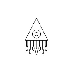 Poster - Dreamcatcher color icon. Simple thin line, outline vector of boho icons for ui and ux, website or mobile application