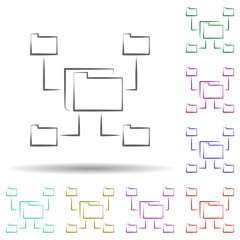 Poster - File network icon. Element of multi color cloud technology icon for mobile concept and web apps. Detailed File network icon can be used for web and mobile on white background