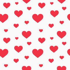 Wall Mural - red hearts seamless pattern.