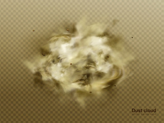 Wall Mural - desert sandstorm, brown dusty cloud or dry sand flying with gust of wind, big explosion realistic te