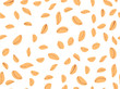 Peanut seamless pattern. Roasted peanuts. Background design for printing on wrappers, packaging, fabrics and wallpapers. Vector illustration