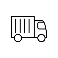 Poster - delivery truck transport linear design