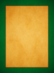 Wall Mural - Elegant Rich Gold Parchment. Rich Green Textured Frame. Portrait Orientation.