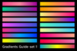 Blue and pink gradient guide colorful set. It's help any graphic designer to easily design by swatch within. Trending of 2020, Vector illustration.