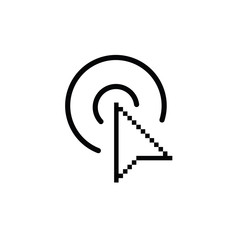 Poster - click icon. cursor symbol icon. mouse click symbol