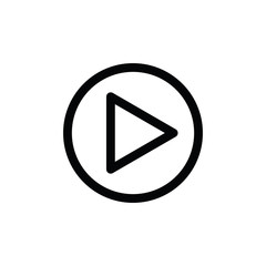 Poster - play icon. Video play symbol. Vector icon for website design, app. 