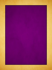 Wall Mural - Elegant Rich Purple Parchment. Gold Textured Frame. Portrait Orientation.