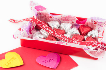 Wall Mural - Valentines Day candy box gift.