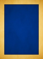 Wall Mural - Elegant Rich Gold Parchment. Rich Blue Textured Frame. Portrait Orientation.