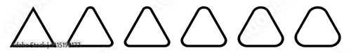 Fotografía Triangle Icon Black Rounded | Label Triangles | Frame Logo | Emblem | Traffic Si