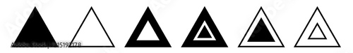 Fotografía Triangle Icon Black | Label Triangles | Frame Logo | Emblem | Traffic Sign | Roa