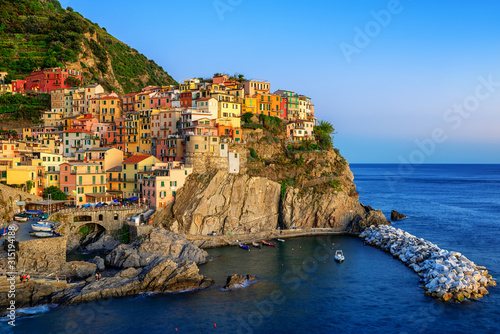 Manarola, Italy, a picturesque village in Cinque Terre Tableau sur Toile
