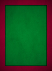Wall Mural - Elegant Rich Green Parchment. Rich Red Textured Frame. Portrait Orientation.