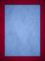 Wall Mural - Elegant Light Blue Parchment. Rich Red Textured Frame. Portrait Orientation.