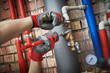 © Kadmy - plumber installing water equipment - meter, filter and pressure reducer
