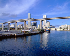 Miami Skyline from Bay, Florida