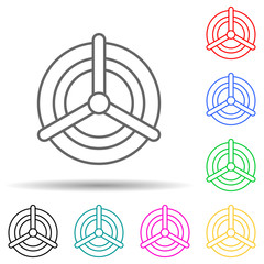 Poster - valve multi color style icon. Simple thin line, outline vector of manufacturing icons for ui and ux, website or mobile application