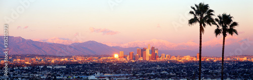 Fotomural Downtown Los Angeles, Sunset, California