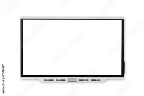 Fotografía Interactive Whiteboard isolated and white background
