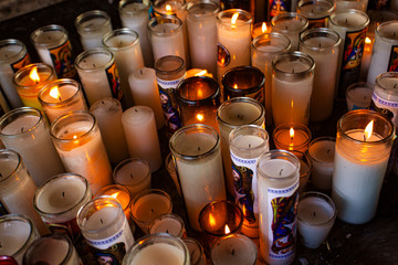 Many religious candles