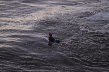 surfer at sunset