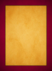 Wall Mural - Elegant Rich Gold Parchment. Rich Red Textured Frame. Portrait Orientation.
