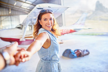 Personal Perspective Eager Woman Leading Man By The Htoward Small Airplane