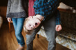 © Jarusha Brown/Caia Image - Playful boy hanging upside-down