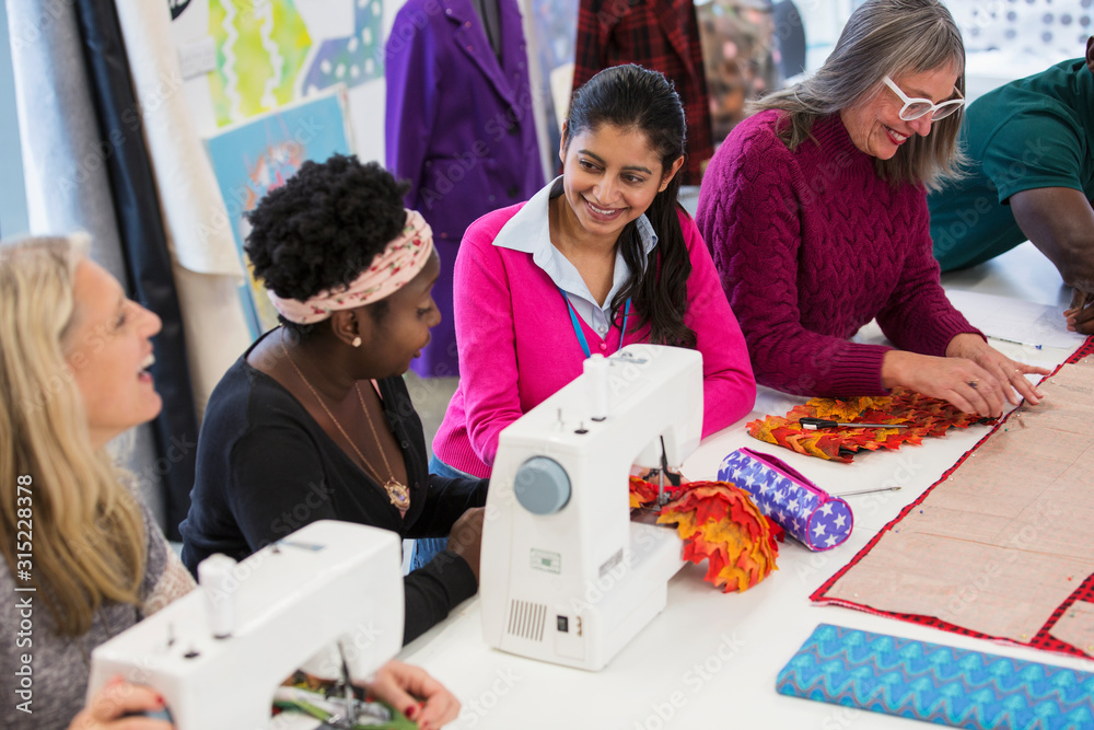 Fastion Design Machine Fashion designers using sewing machines Stock Photo | Adobe Stock