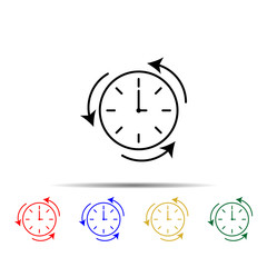 Poster - workflow planning multi color style icon. Simple thin line, outline vector of web icons for ui and ux, website or mobile application