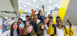 © Chris Ryan/Caia Image - Portrait cheering junior high students