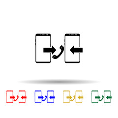 Poster - Smartphone, handset, arrow multi color style icon. Simple glyph, flat vector of mobile concept icons for ui and ux, website or mobile application