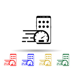 Poster - Smartphone, usb sign multi color style icon. Simple glyph, flat vector of mobile concept icons for ui and ux, website or mobile application