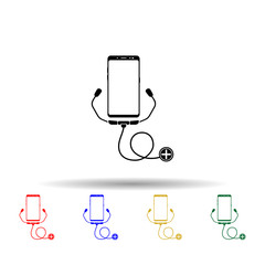 Poster - Smartphone, usd, bank card multi color style icon. Simple glyph, flat vector of mobile concept icons for ui and ux, website or mobile application