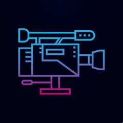 Poster - Video camera line nolan icon. Simple thin line, outline vector of web icons for ui and ux, website or mobile application