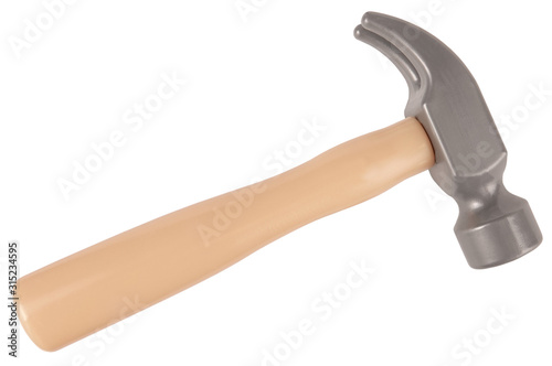 Photographie Toy hammer isolated on white background