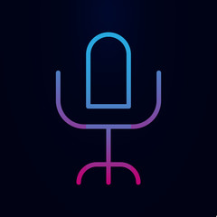 Poster - Office chair line nolan icon. Simple thin line, outline vector of web icons for ui and ux, website or mobile application