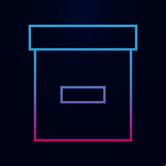 Poster - Box line nolan icon. Simple thin line, outline vector of web icons for ui and ux, website or mobile application