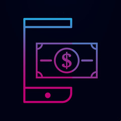 Poster - Mobile wallet nolan icon. Simple thin line, outline vector of web icons for ui and ux, website or mobile application