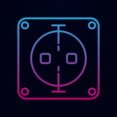 Poster - Electric outlet nolan icon. Simple thin line, outline vector of web icons for ui and ux, website or mobile application