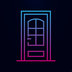 Poster - interroom door nolan icon. simple thin line, outline vector of web icons for ui and ux, website or m