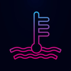Poster - Sign of warm-up temperature nolan icon. Simple thin line, outline vector of web icons for ui and ux, website or mobile application