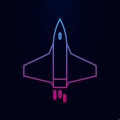 Poster - Aircraft nolan icon. Simple thin line, outline vector of web icons for ui and ux, website or mobile application